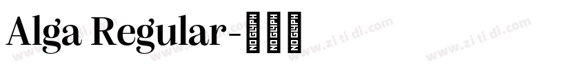 Alga Regular字体转换